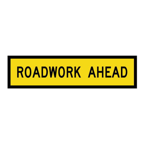 Roadwork Ahead - Corflute - Multi Message Sign - QLD - 1200 x 300mm Roadwork Ahead - Corflute - Multi Message Sign - QLD - 1200 x 300mm