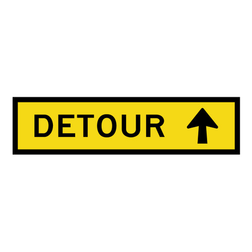 Detour Straight - Corflute - Multi Message Sign - QLD - 1200 x 300mm 