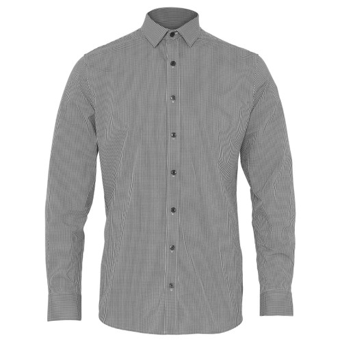 NNT Mens Avignon Gingham Check Stretch Long Sleeve Slim Shirt NNT Mens Avignon Gingham Check Stretch Long Sleeve Slim Shirt