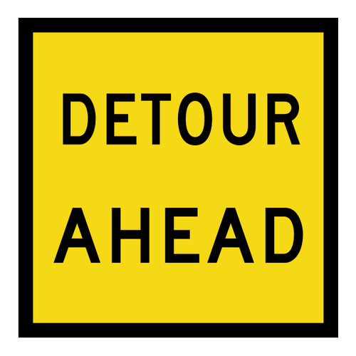 Detour Ahead - Multi Message Sign - QLD - 600 x 600mm Detour Ahead - Multi Message Sign - QLD - 600 x 600mm