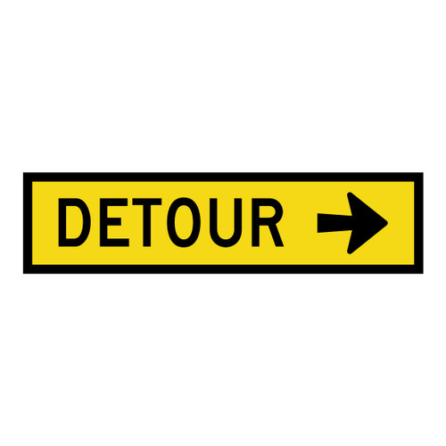Detour Right - Multi Message Sign - QLD - 1200 x 300mm Detour Right - Multi Message Sign - QLD - 1200 x 300mm
