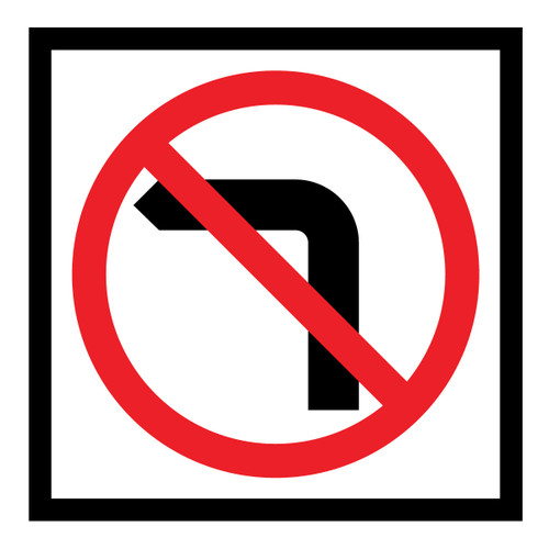 No Left Turn - Multi Message Sign - QLD - 600 x 600mm - TC1818(L)