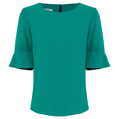 NNT Womens French Georgette Fluted Sleeve Top NNT Womens French Georgette Fluted Sleeve Top