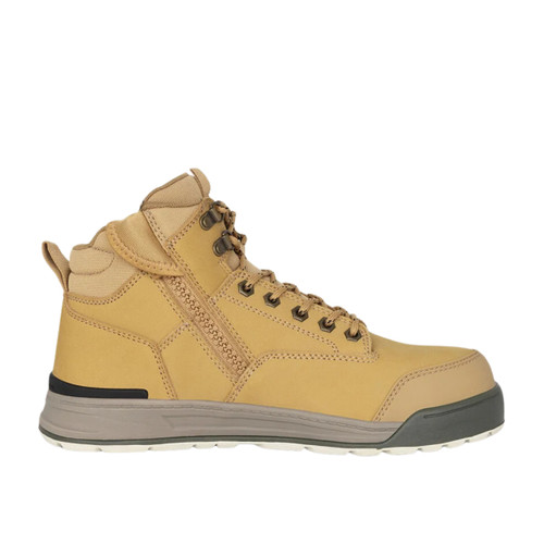 Hard Yakka 3056 Lace Up & Side Zip Steel Toe Safety Boot - Wheat Hard Yakka 3056 Lace Up & Side Zip Steel Toe Safety Boot - Wheat