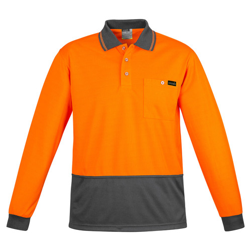 Syzmik Mens Hi Vis Comfort Back Long Sleeve Polo Shirt Syzmik Mens Hi Vis Comfort Back Long Sleeve Polo Shirt