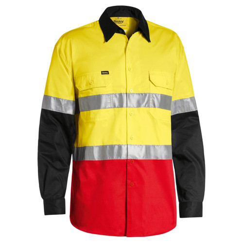 Bisley 3M Taped Cool Lightweight Hi - Vis Long Sleeve Shirt Bisley 3M Taped Cool Lightweight Hi - Vis Long Sleeve Shirt