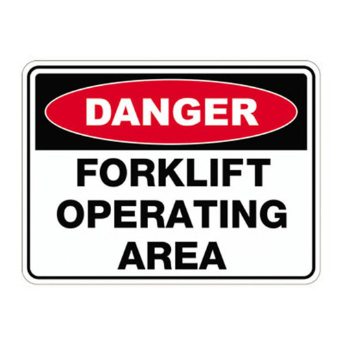Danger Sign - Forklift Operating Area Danger Sign - Forklift Operating Area