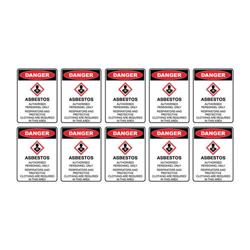 Danger Sign - Asbestos Authorised Personnel Only 70040