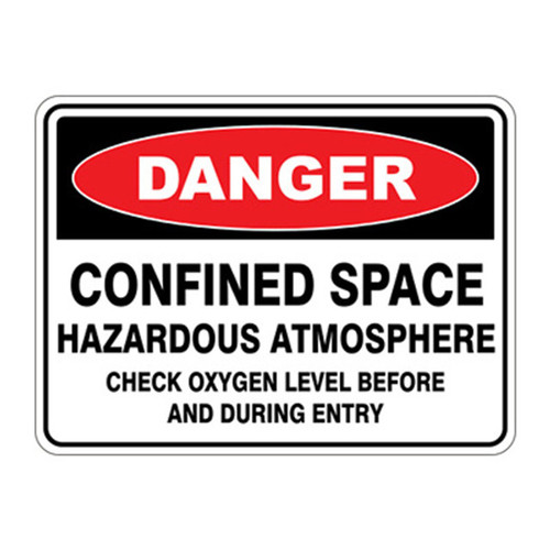 Danger Sign - Confined Space Hazardous Atmosphere Danger Sign - Confined Space Hazardous Atmosphere