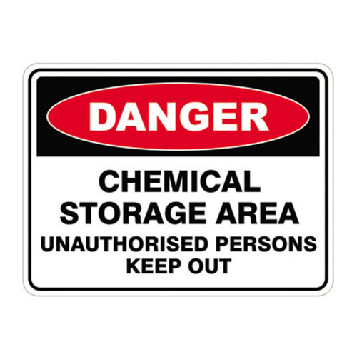 Danger Sign - Chemical Storage Area Danger Sign - Chemical Storage Area
