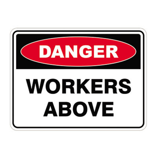 Danger Sign - Workers Above Danger Sign - Workers Above