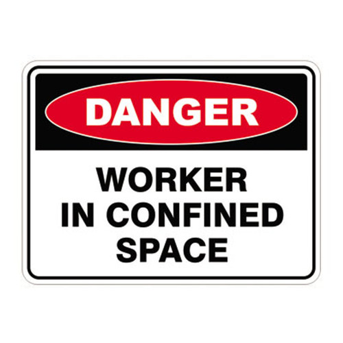 Danger Sign - Worker in Confined Space Danger Sign - Worker in Confined Space