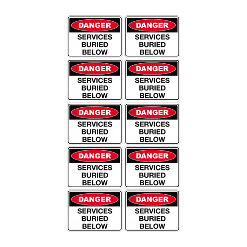 Danger Sign - Services Buried Below 70900