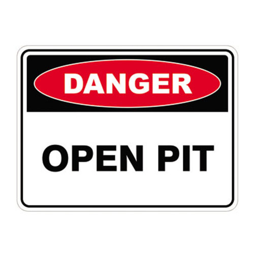 Danger Sign - Open Pit
