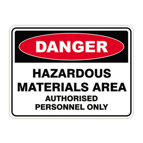 Danger Sign - Hazardous Materials Area Danger Sign - Hazardous Materials Area
