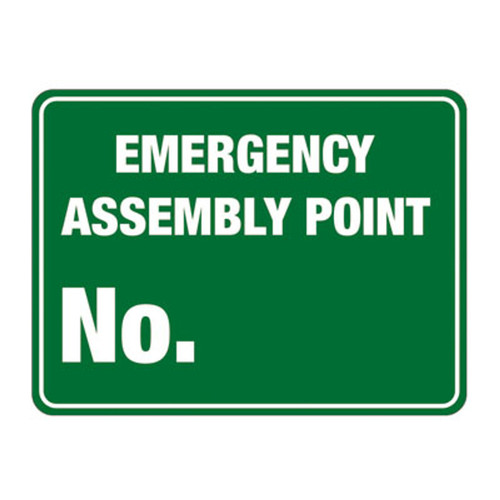 Emergency Sign - Emergency Assembly Point No. Emergency Sign - Emergency Assembly Point No.