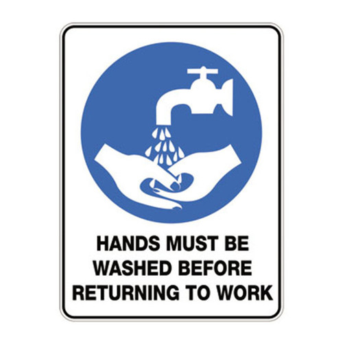 Mandatory Sign - Hands Must Be Washed Mandatory Sign - Hands Must Be Washed