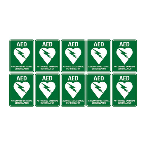 Emergency Sign - AED (With Symbol) 76000