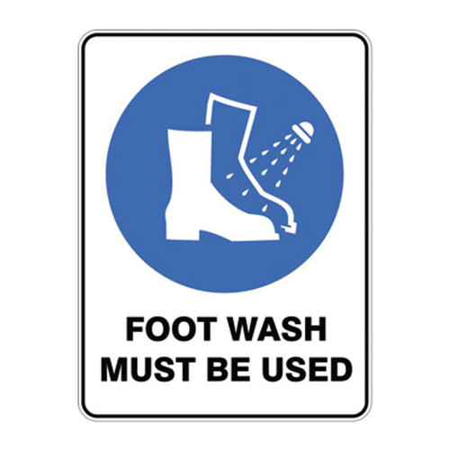 Mandatory Sign - Foot Wash Must Be Used Mandatory Sign - Foot Wash Must Be Used