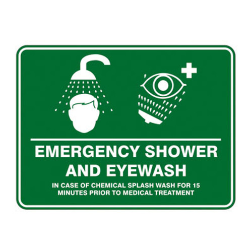 Emergency Sign - Emergency Shower & Eyewash Emergency Sign - Emergency Shower & Eyewash