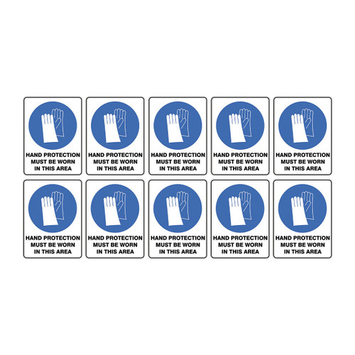Mandatory Sign - Hand Protection Required In Area SSM-1070