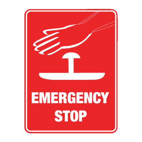 Emergency Sign - Emergency Stop (with symbol) Emergency Sign - Emergency Stop (with symbol)