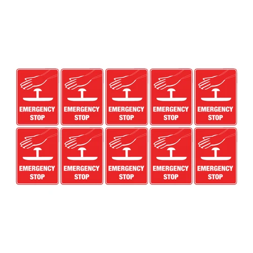 Emergency Sign - Emergency Stop (with symbol) SSE-1065