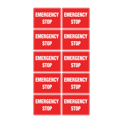 Emergency Sign - Emergency Stop 77000