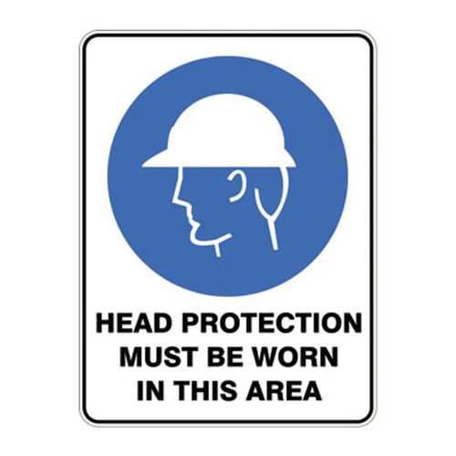Mandatory Sign - Head Protection Must Be Worn Mandatory Sign - Head Protection Must Be Worn