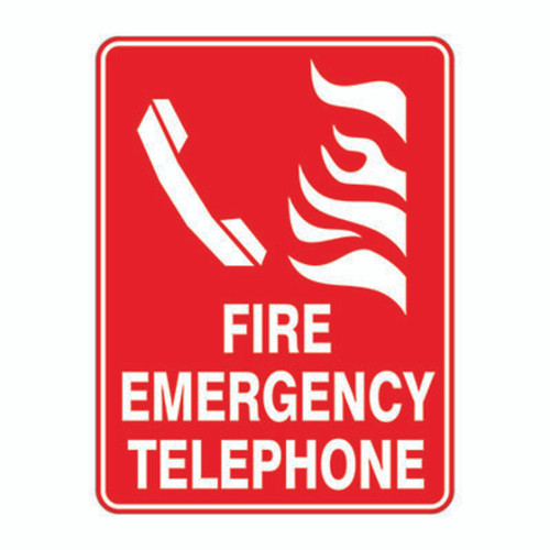 Fire Sign - Fire Emergency Telephone with Symbol Fire Sign - Fire Emergency Telephone with Symbol