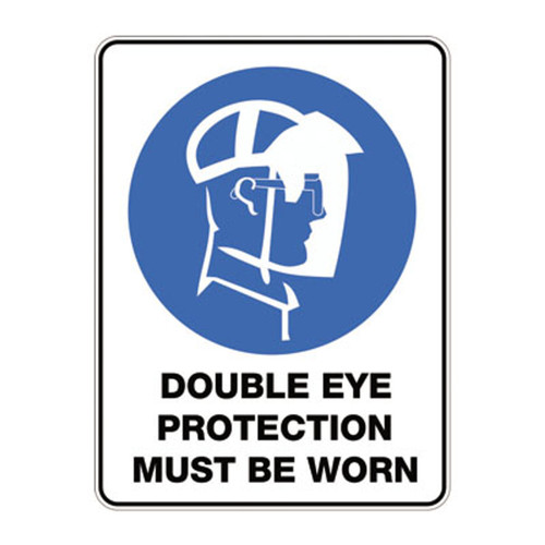 Mandatory Sign - Double Eye Protection Required Mandatory Sign - Double Eye Protection Required