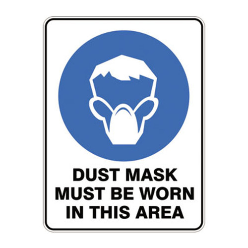 Mandatory Sign - Dust Mask Must Be Worn In Area Mandatory Sign - Dust Mask Must Be Worn In Area