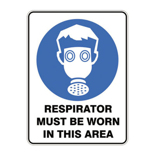 Mandatory Sign - Respirator Must Be Worn Mandatory Sign - Respirator Must Be Worn