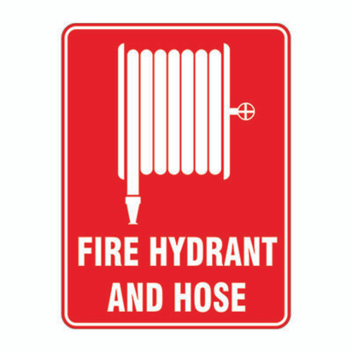 Fire Sign - Fire Hydrant & Hose with Symbol Fire Sign - Fire Hydrant & Hose with Symbol