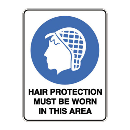 Mandatory Sign - Hair Must Be Contained Mandatory Sign - Hair Must Be Contained