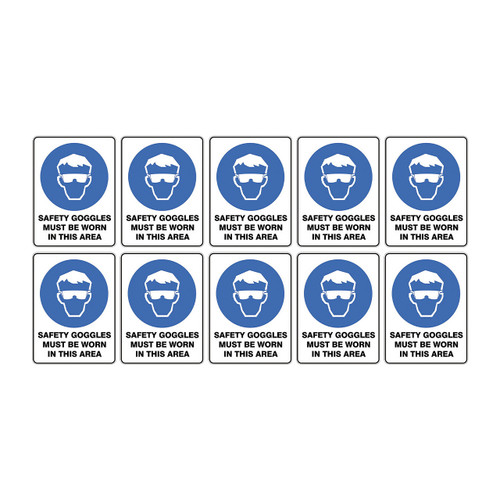 Mandatory Sign - Safety Goggles Must Be Worn SSM-1135