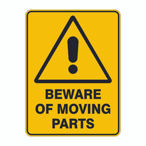 Warning Sign - Beware of Moving Parts Warning Sign - Beware of Moving Parts