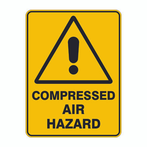 Warning Sign - Compressed Air Hazard 