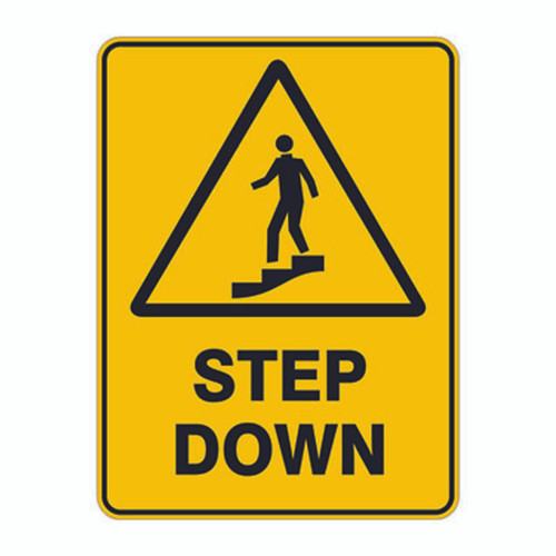 Warning Sign - Step Down