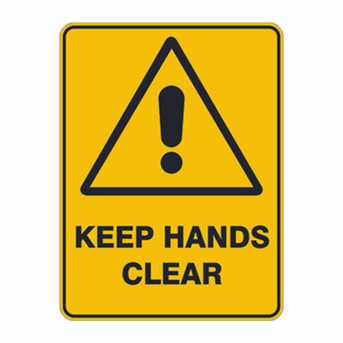 Warning Sign - Keep Hands Clear Warning Sign - Keep Hands Clear