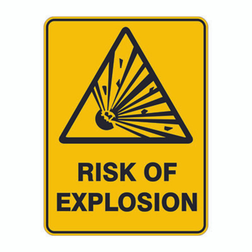 Warning Sign - Risk of Explosion Warning Sign - Risk of Explosion