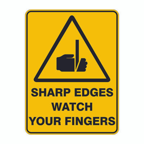 Warning Sign - Sharp Edges Watch Your Fingers