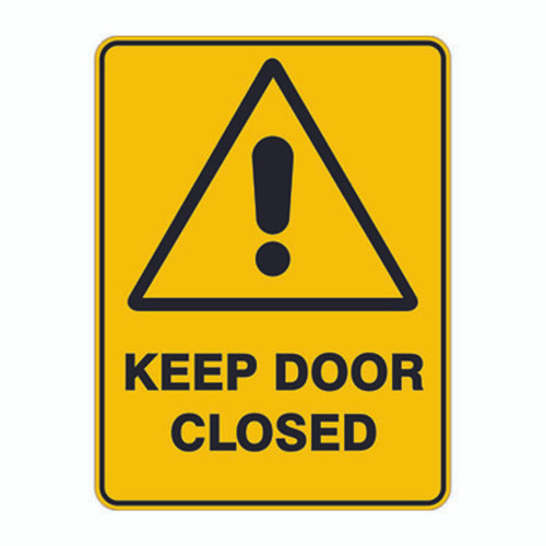 Warning Sign - Keep Door Closed Warning Sign - Keep Door Closed
