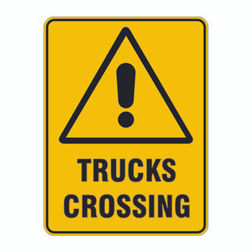 Warning Sign - Trucks Crossing Warning Sign - Trucks Crossing