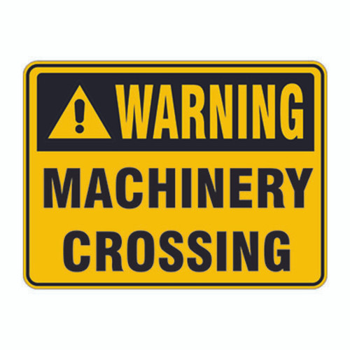 Warning Sign - Machinery Crossing Warning Sign - Machinery Crossing