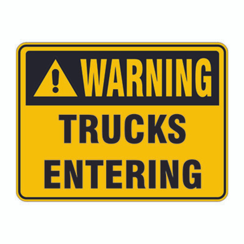 Warning Sign - Trucks Entering Warning Sign - Trucks Entering