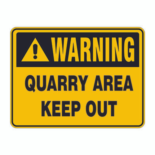 Warning Sign - Quarry Area Keep Out SSW-1250