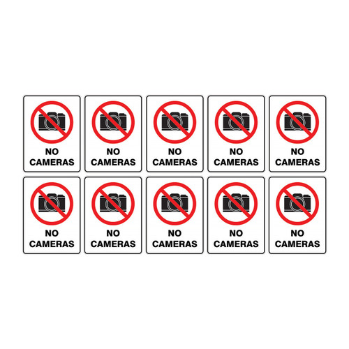 Prohibition Sign - No Cameras Prohibition Sign - No Cameras