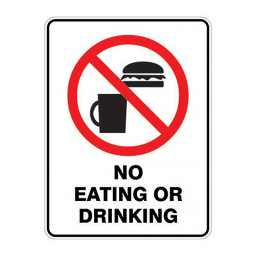 Prohibition Sign - No Eating or Drinking Prohibition Sign - No Eating or Drinking