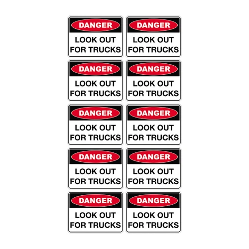 Danger Sign - Look Out For Trucks 70620